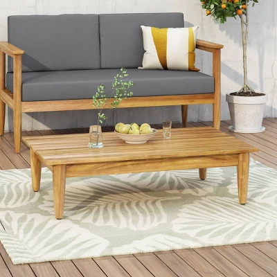 Magnolia Patio Acacia Wood Coffee Table - Teak - Christopher Knight Home 1 Magnolia Patio Acacia Wood Coffee Table - Teak - Christopher Knight Home