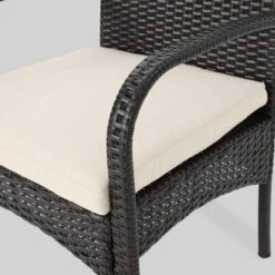 Chadney 9pc Wicker Dining Set - Brown/Cream - Christopher Knight Home -Knight Outdoor Cheap Store GUEST 3b05031e c01c 465c b01d 62ea1f3f5e35