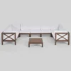 Brava 8pc Acacia Wood Sectional Sofa Set - Christopher Knight Home