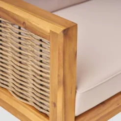 Linwood 3pc Wood And Wicker Sectional Sofa Set - Christopher Knight Home -Knight Outdoor Cheap Store GUEST 3fd81636 b474 45ba 994c 6195df5c8e87