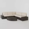 Santa Cruz 6pc Wicker Patio Sofa Set - Brown - Christopher Knight Home