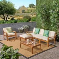 Grenada 6pc Acacia Wood Sofa Set - Christopher Knight Home -Knight Outdoor Cheap Store GUEST 41552e73 82d5 44be 88a8 751230e01c3b