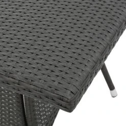 Campbell 5pc Wicker Patio Dining Set With Cushions - Gray - Christopher Knight Home -Knight Outdoor Cheap Store GUEST 442501f9 67eb 440e 84fe 0201a034ac61