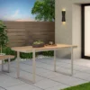 Cibola Outdoor Aluminum Rectangle Dining Table - Natural/Silver - Christopher Knight Home