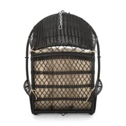 Greystone Indoor/Outdoor Wicker Hanging Chair With 8' Chain - Brown/Tan - Christopher Knight Home -Knight Outdoor Cheap Store GUEST 45a331f1 fd70 48ad 876b 3a5f0f9ccb7b