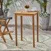 Polaris Acacia Wood Square Bar Table Teak - Christopher Knight Home