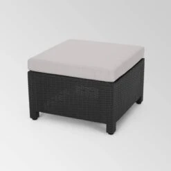 Waverly 5pc Faux Wicker Chat Set Dark Gray/Gray - Christopher Knight Home -Knight Outdoor Cheap Store GUEST 4999427d 5683 42b7 ad73 ce602ec7e989