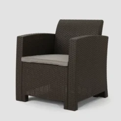 Jacksonville 4pc Faux Wicker Chat Set - Brown - Christopher Knight Home 6 Jacksonville 4pc Faux Wicker Chat Set - Brown - Christopher Knight Home -Knight Outdoor Cheap Store GUEST 4a9ea6d0 146e 4776 950f dd176c5f0572