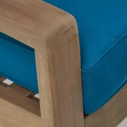 Grenada 4pk Wooden Patio Club Chairs With Cushions - Gray/Teal - Christopher Knight Home -Knight Outdoor Cheap Store GUEST 4ae5bba8 3552 44ca af8b a5339644df95