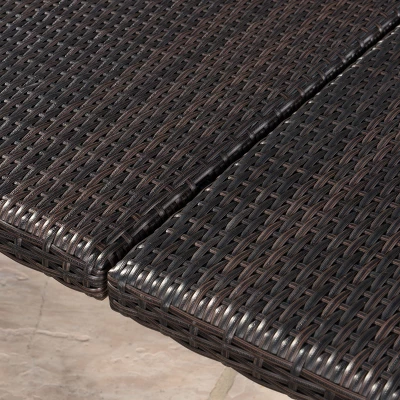 Fiona 9pc Wicker Dining Set - Brown - Christopher Knight Home 3 Fiona 9pc Wicker Dining Set - Brown - Christopher Knight Home - Image 3