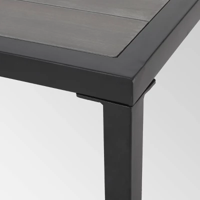 Jax 4pc Faux Wood Chat Set - Gray/ Gray - Christopher Knight Home 6 Jax 4pc Faux Wood Chat Set - Gray/ Gray - Christopher Knight Home - Image 6