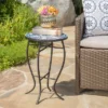 Han Ceramic Tile Side Table - Blue/White - Christopher Knight Home
