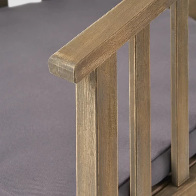 5pc Alondra Acacia Wood Patio Dining Set Gray - Christopher Knight Home 4 5pc Alondra Acacia Wood Patio Dining Set Gray - Christopher Knight Home - Image 4