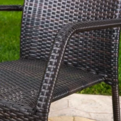 Alexandria 7pc Wicker Dining Set - Multibrown - Christopher Knight Home -Knight Outdoor Cheap Store GUEST 4fb002bb 5b61 4902 a460 855139d4631f