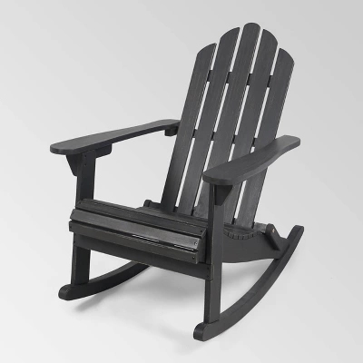Hollywood Acacia Wood Adirondack Rocking Chair - Christopher Knight Home 6 Hollywood Acacia Wood Adirondack Rocking Chair - Christopher Knight Home - Image 6