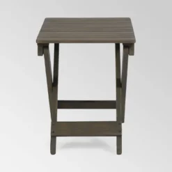 Malibu Folding Side Table - Gray - Christopher Knight Home -Knight Outdoor Cheap Store GUEST 507637d0 67bb 459d a886 c00b41828131