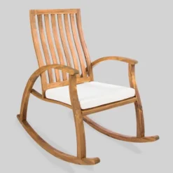 Cayo Acacia Wood Outdoor Patio Rocking Chair - Christopher Knight Home -Knight Outdoor Cheap Store GUEST 5180b16d b404 48f9 994d 8d7d7b62e72a