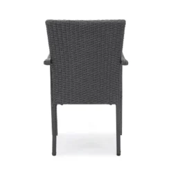 Corsica Set Of 2 Wicker Dining Chair With Cushions - Gray - Christopher Knight Home -Knight Outdoor Cheap Store GUEST 52752b02 9799 45dd 81eb 8854dc8a6902