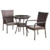 Littleton 3-Piece Wicker Patio Bistro Seating Set - Brown - Christopher Knight Home