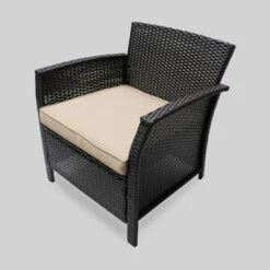 St Lucia 2pc Wicker Club Chairs - Brown/Tan - Christopher Knight Home -Knight Outdoor Cheap Store GUEST 54065219 060b 4bab b183 19baa696dba8