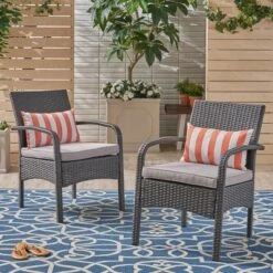 Cordoba 2pk Wicker Club Chairs - Christopher Knight Home