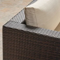 Santa Rosa 10pc Wicker Sectional Sofa Set - Brown/Beige - Christopher Knight Home -Knight Outdoor Cheap Store GUEST 56d2f2b1 2c1b 4db7 951d b22d2640bcc0