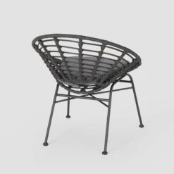 Kingston 3pc Acacia Wood Chat Set - Gray/Dark Gray - Christopher Knight Home -Knight Outdoor Cheap Store GUEST 5aaa505c 7bef 432c bddc ffe0ff777198