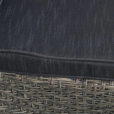 Larchmont Wicker Swivel Chair - Mixed Black/Dark Gray - Christopher Knight Home 2 Larchmont Wicker Swivel Chair - Mixed Black/Dark Gray - Christopher Knight Home - Image 2