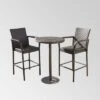Stella 3pc Wicker 26" Round Bar Set Multibrown - Christopher Knight Home