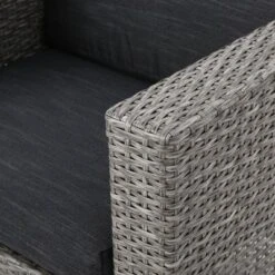 Maxwell 5pc Wicker Club Chair And Square Fire Pit Set - Mixed Black/Dark Gray - Christopher Knight Home -Knight Outdoor Cheap Store GUEST 64d84668 96b5 40a1 8bd8 9414eb43c118