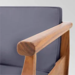 Aston 4pk Acacia Wood Mid-Century Modern Club Chairs - Teak/Gray - Christopher Knight Home -Knight Outdoor Cheap Store GUEST 6b59d59d a9d5 4ba0 9aec d6c7862778ab