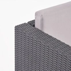 Waverly 4pc All Weather Faux Wicker Patio Chat Set - Dark Gray/Gray - Christopher Knight Home -Knight Outdoor Cheap Store GUEST 6b70cc18 74aa 4c29 a3c7 ac5c95b26446