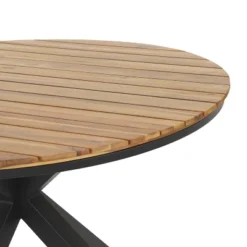 Soto Round Outdoor Acacia Wood Dining Table Teak/Black - Christopher Knight Home -Knight Outdoor Cheap Store GUEST 6e99ff0d 92fb 442a ba1e d61a5587fdf2