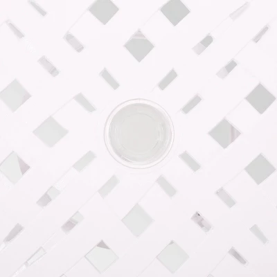 Phoenix Square Cast Aluminum Dining Table - White - Christopher Knight Home 2 Phoenix Square Cast Aluminum Dining Table - White - Christopher Knight Home - Image 2