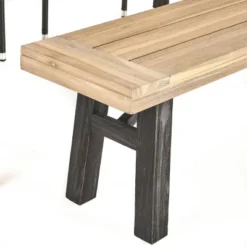 Hensley 6pc Acacia & Wicker Dining Set - Gray/Brown - Christopher Knight Home -Knight Outdoor Cheap Store GUEST 73a67cff 589a 43bd 8e14 98344c41ee47