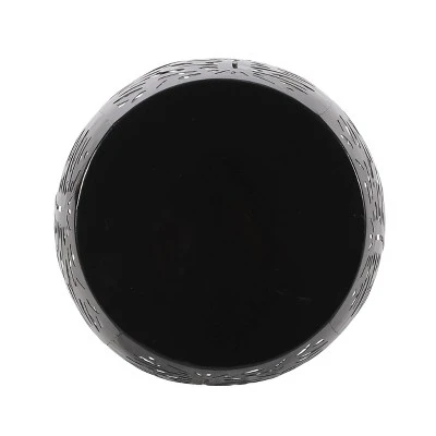 Satterlee Outdoor Round Iron Side Table Black - Christopher Knight Home 3 Satterlee Outdoor Round Iron Side Table Black - Christopher Knight Home - Image 3