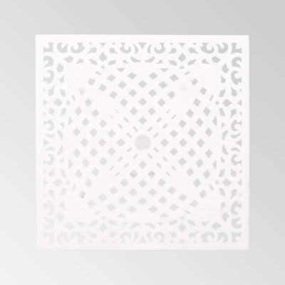 Phoenix Square Cast Aluminum Dining Table - White - Christopher Knight Home 5 Phoenix Square Cast Aluminum Dining Table - White - Christopher Knight Home - Image 5