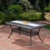 Abigail Rectangle Cast Aluminum Expandable Outdoor Patio Dining Table - Copper - Christopher Knight Home