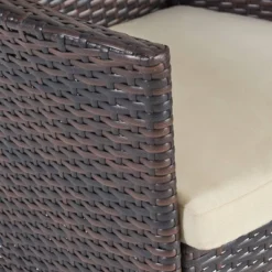 Flamingo 9pc Wood And Wicker Dining Set Dark Brown/Multibrown/Beige - Christopher Knight Home -Knight Outdoor Cheap Store GUEST 75578949 7a06 408b 8a5e 1f64bf5b3130