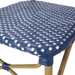 Paul 3pc Outdoor Aluminum French Bistro Set - Dark Teal/White/Bamboo - Christopher Knight Home -Knight Outdoor Cheap Store GUEST 77f3a270 9e07 436f 9b61 78727465e323