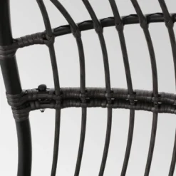 Crumpton Outdoor Wicker Hanging Chair With Stand - Gray/Dark Gray - Christopher Knight Home -Knight Outdoor Cheap Store GUEST 7f1db501 ecd3 41cd 8402 549779491d87