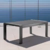 Cape Coral Rectangle Aluminum Coffee Table With Glass Top - Christopher Knight Home