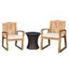 Avalon 3pc Acacia Chat Set - Teak/Brown - Christopher Knight Home