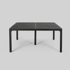 Tahoe Square Aluminum Modern Woven Accents Dining Table - Christopher Knight Home -Knight Outdoor Cheap Store GUEST 801f2eac 949a 41dd adde 8302563a348a