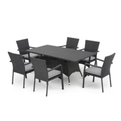 Thompson 7pc Wicker Dining Set - Christopher Knight Home