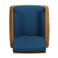 Willowbrook 2pc Acacia Wood Club Chairs - Teak/Dark Teal - Christopher Knight Home -Knight Outdoor Cheap Store GUEST 809a379d 85a4 45cf ba5f 79495b2f0d7b
