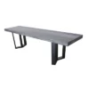 Verona Lightweight Concrete Dining Bench - Gray - Christopher Knight Home