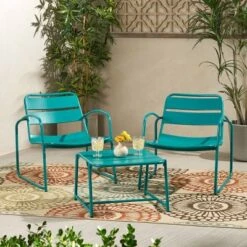 Cowan 3pc Iron Modern Chat Set - Christopher Knight Home -Knight Outdoor Cheap Store GUEST 83365deb 3d2a 48ff 8d94 c799e46cb011
