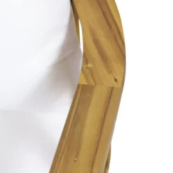 Solano 4pc Outdoor Wooden Chat Set With Rectangular Coffee Table - White/Teak - Christopher Knight Home -Knight Outdoor Cheap Store GUEST 834d8529 7b74 4845 bc30 6a0345cbf121