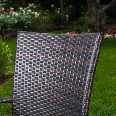 Warwick 7pc Wicker Dining Set - Brown - Christopher Knight Home 2 Warwick 7pc Wicker Dining Set - Brown - Christopher Knight Home - Image 2